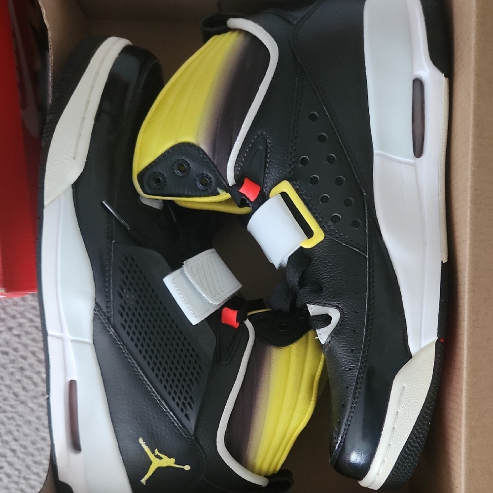 Jordan Flight Black and Yellow Retro Sneakers
